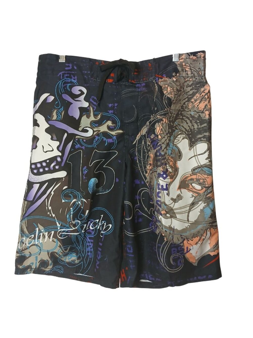 Tattoo Tattoo By Free Spirit Mens Large  Graphic Board Shorts W/ Opener #D20